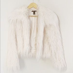 White Faux Fur Coat